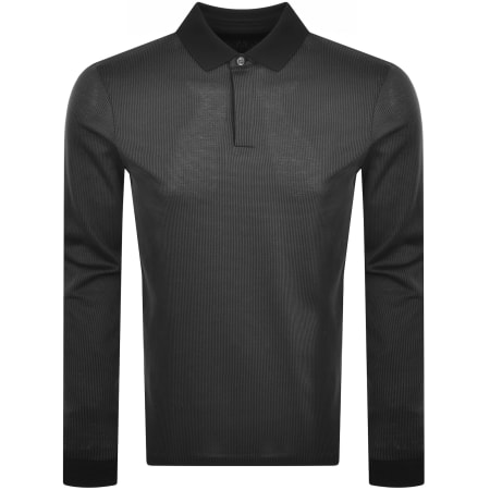 Product Image for BOSS H Pado 431 Long Sleeved Polo T Shirt Black