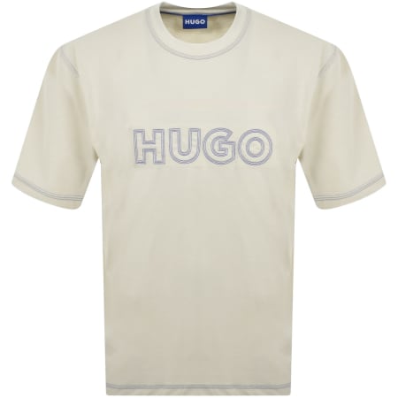 Product Image for HUGO Blue Nitlogo T Shirt Beige