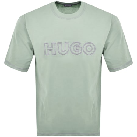 Product Image for HUGO Blue Nitlogo T Shirt Green