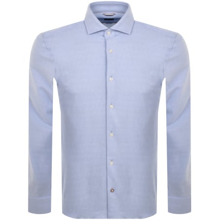 Product Image for BOSS C Hal Spread Long Sleeved Shirt Blue