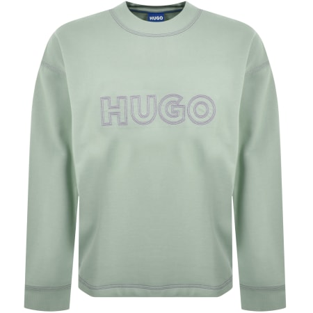 Product Image for HUGO Blue Nitlogo Sweatshirt Green