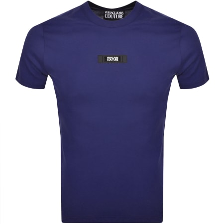 Product Image for Versace Jeans Couture Logo Patch T Shirt Blue