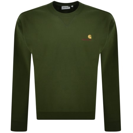 Product Image for Carhartt WIP Script Logo Sweatshirt Green