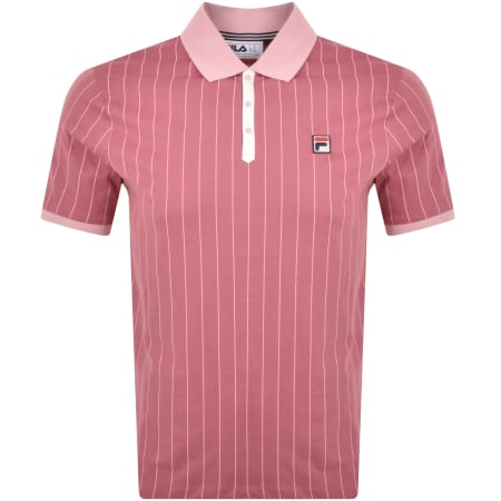 Product Image for Fila Vintage Classic Striped Polo T Shirt Pink