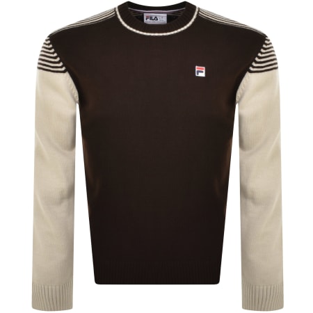 Product Image for Fila Vintage Fine Stripe Knit Jumper Brown