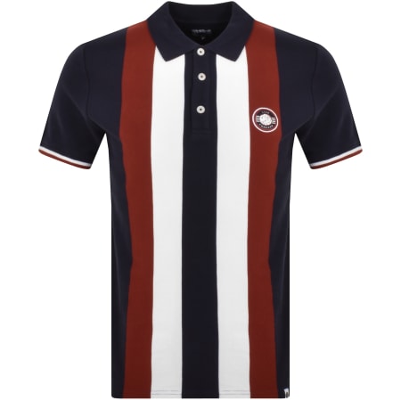 Product Image for Pretty Green Live Forever Stripe Polo T Shirt Navy