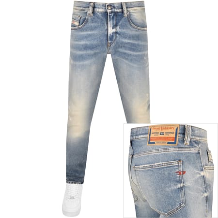Product Image for Diesel D Strukt Slim Fit Light Wash Jeans Blue