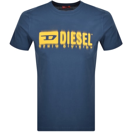 Product Image for Diesel T Adjust Q7 Slim Fit T Shirt Blue