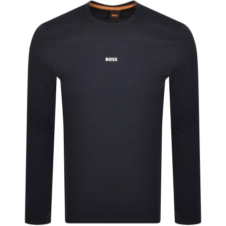 Product Image for BOSS TChark Long Sleeve T Shirt Navy