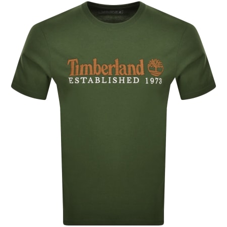 Product Image for Timberland Logo T Shirt Green