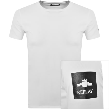 Product Image for Replay Logo T Shirt Whte