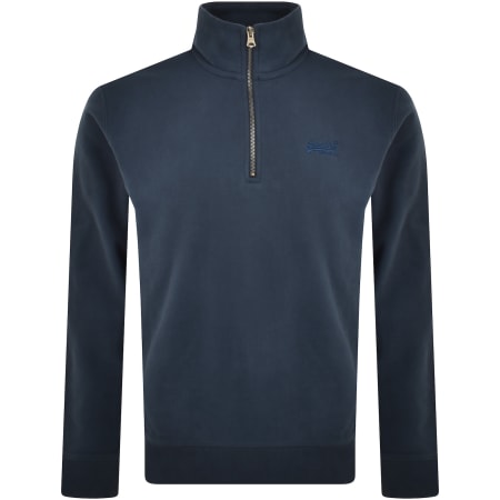 Product Image for Superdry Essential Logo Henley Sweatshirt Navy