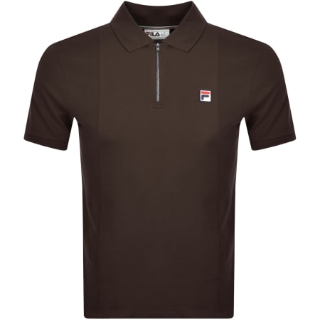 Product Image for Fila Vintage Panel Polo T Shirt Brown