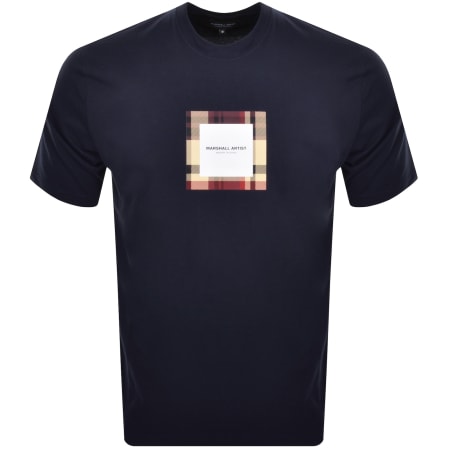 Product Image for Marshall Artist Carter Check T Shirt Navy