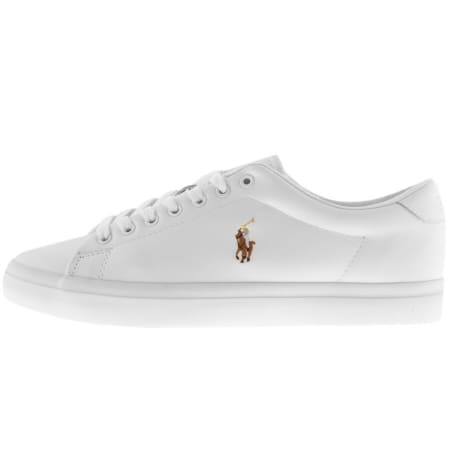Product Image for Ralph Lauren Longwood Leather Trainers White