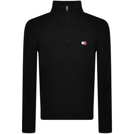 Product Image for Tommy Jeans Quarter Zip Knit Jumper Black