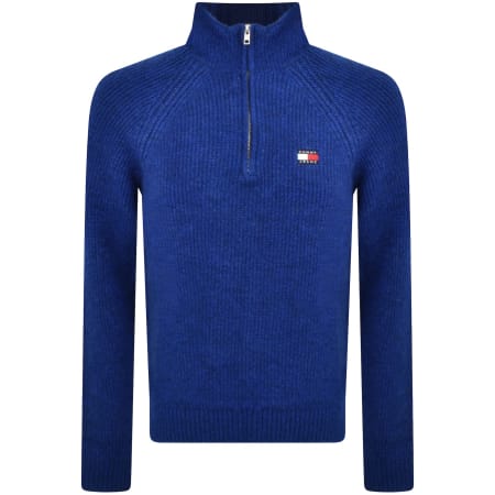Product Image for Tommy Jeans Quarter Zip Knit Jumper Blue
