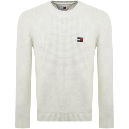 Product Image for Tommy Jeans Logo Knit Jumper White