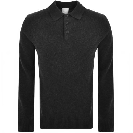 Product Image for Calvin Klein Wool Knit Polo Black Heather