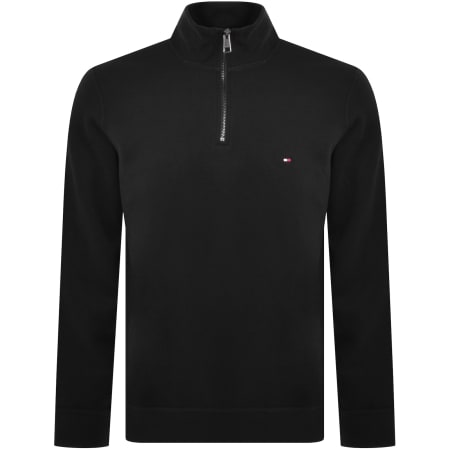 Product Image for Tommy Hilfiger Quarter Zip Fleece Sweatshirt Black