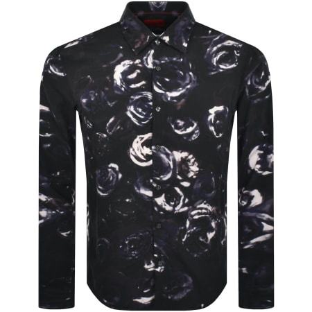 Product Image for HUGO Ermo Long Sleeve Shirt Black
