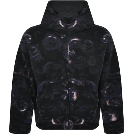 Product Image for HUGO Dedirose Oversized Full Zip Hoodie Black