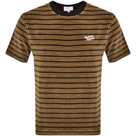 Product Image for Maison Kitsune Striped Oversized T Shirt Brown