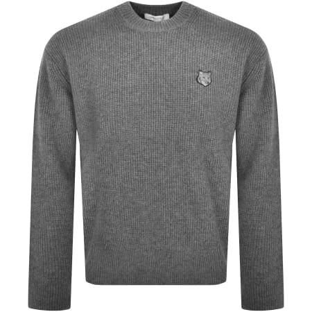 Product Image for Maison Kitsune Fox Head Knit Jumper Grey