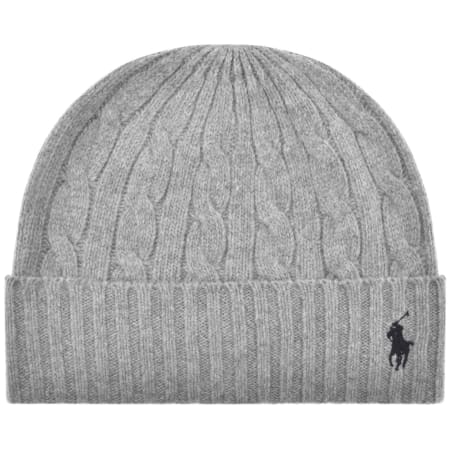 Product Image for Ralph Lauren Cable Beanie Hat Grey