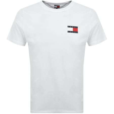Product Image for Tommy Jeans Essential Flag Logo T Shirt White