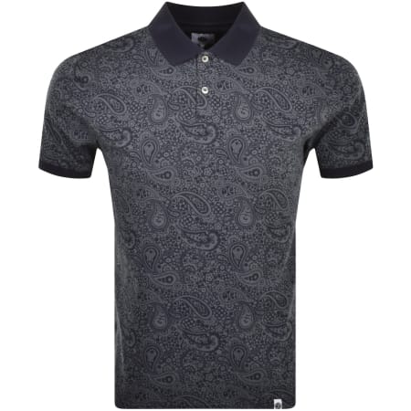 Product Image for Pretty Green Paisley Polo T Shirt Navy