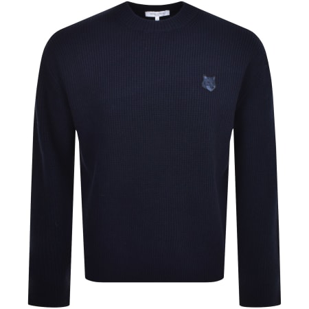 Product Image for Maison Kitsune Fox Head Knit Jumper Navy