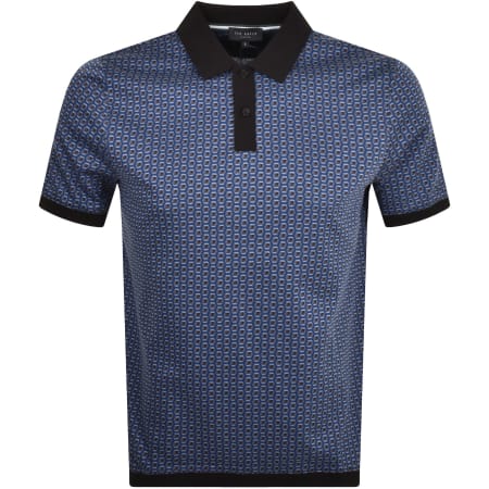 Product Image for Ted Baker Waysub Geo Polo T Shirt Blue