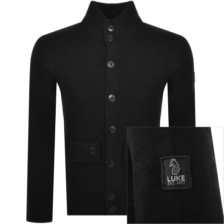 Product Image for Luke 1977 Denmark Chunky Knit Cardigan Black