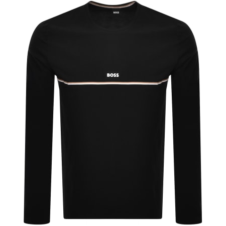 Product Image for BOSS Unique Long Sleeve T Shirt Black