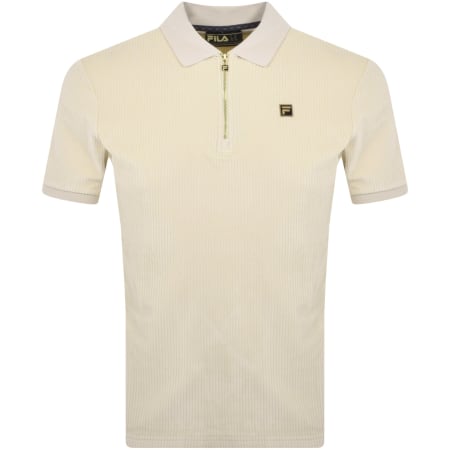Product Image for Fila Vintage Louie Velour Polo T Shirt Beige