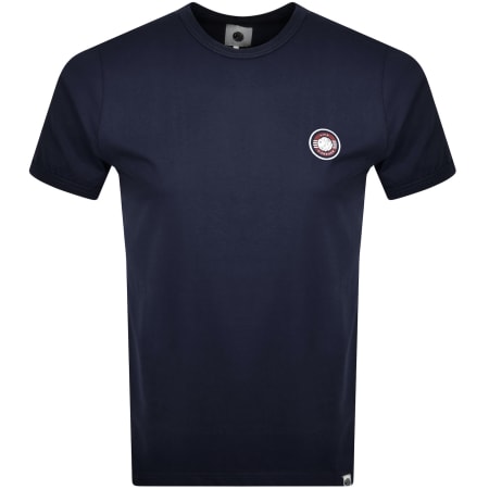 Product Image for Pretty Green Live Forever Badge Slim T Shirt Navy