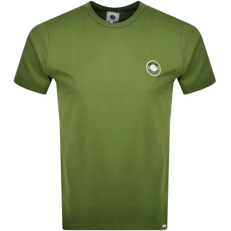 Product Image for Pretty Green Live Forever Badge Slim T Shirt Green