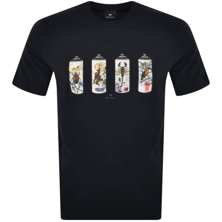 Product Image for Paul Smith Animal Spray Cans T Shirt Black