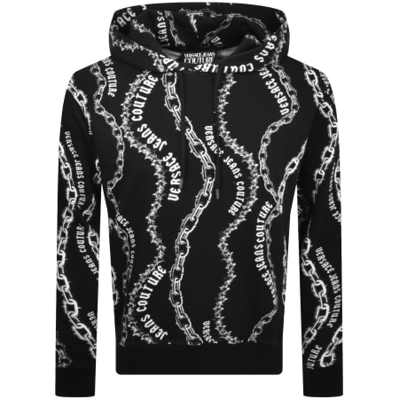 Product Image for Versace Jeans Couture Chain Print Hoodie Black