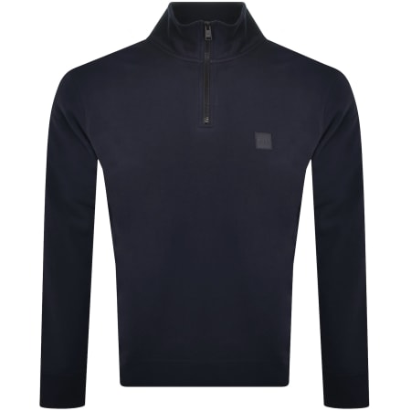 Product Image for BOSS Zetrust Quarter Zip Sweatshirt Navy