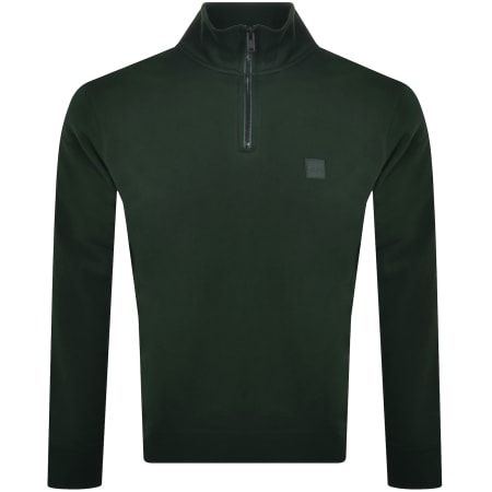 Product Image for BOSS Zetrust Quarter Zip Sweatshirt Green