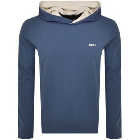 Product Image for BOSS Long Sleeve Hooded T Shirt Blue