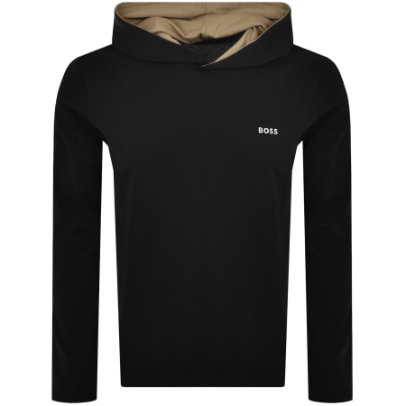 Product Image for BOSS Long Sleeve Hooded T Shirt Black