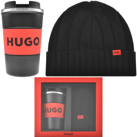 Product Image for HUGO Travel Mug And Beanie Gift Set