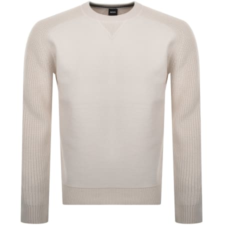 Product Image for BOSS Ematero Knit Jumper Off White