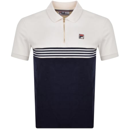 Product Image for Fila Vintage Lennox Striped Velour Polo Navy