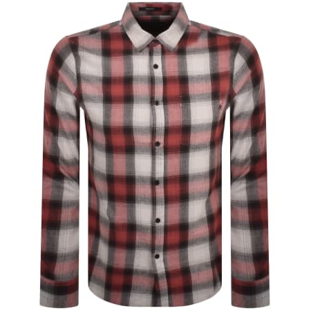 Product Image for Replay Checked Long Sleeved Shirt Red