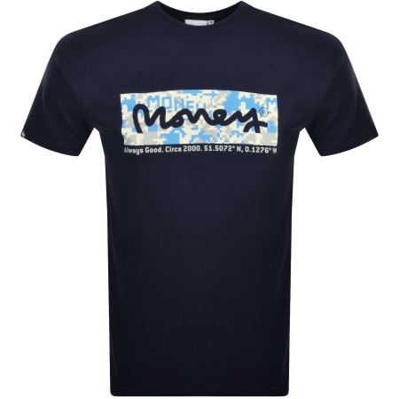 Product Image for Money Digi Camo T Shirt Navy