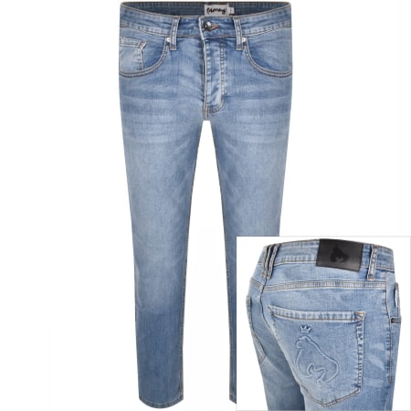 Product Image for Money Ape Embossed Slim Fit Jeans Blue